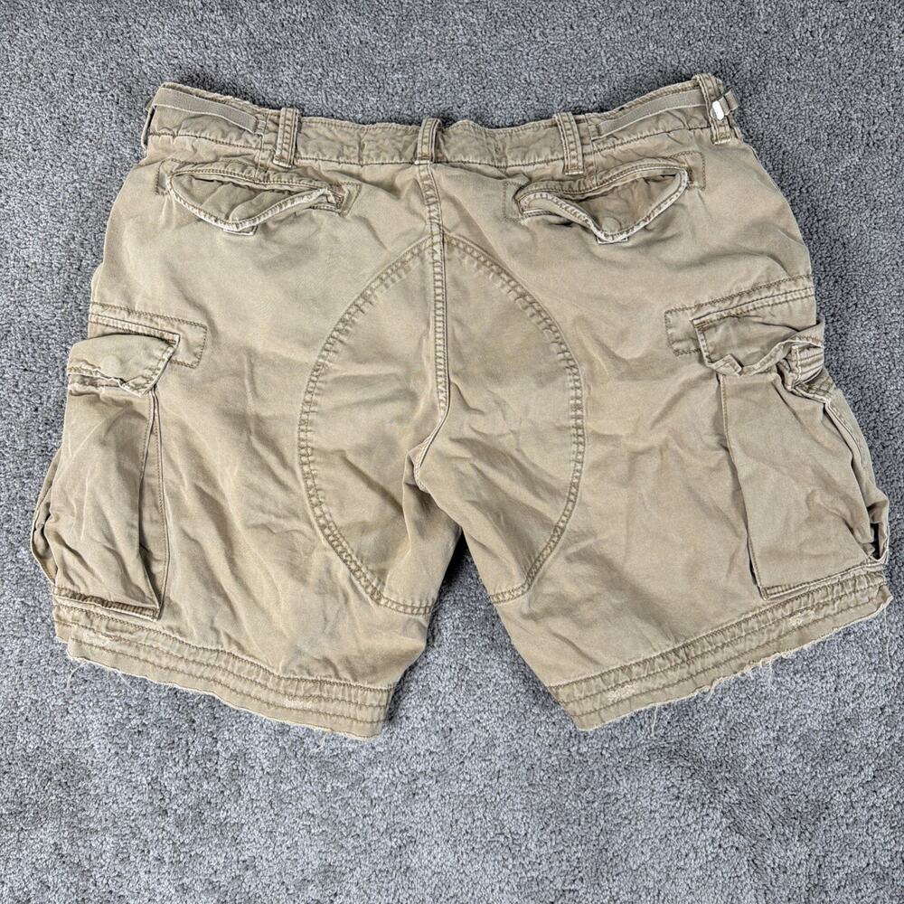 Vtg Polo Ralph Lauren Cargo Shorts Mens 40 Khaki 90s Paratrooper Grunge 9" Baggy - Picture 2 of 12